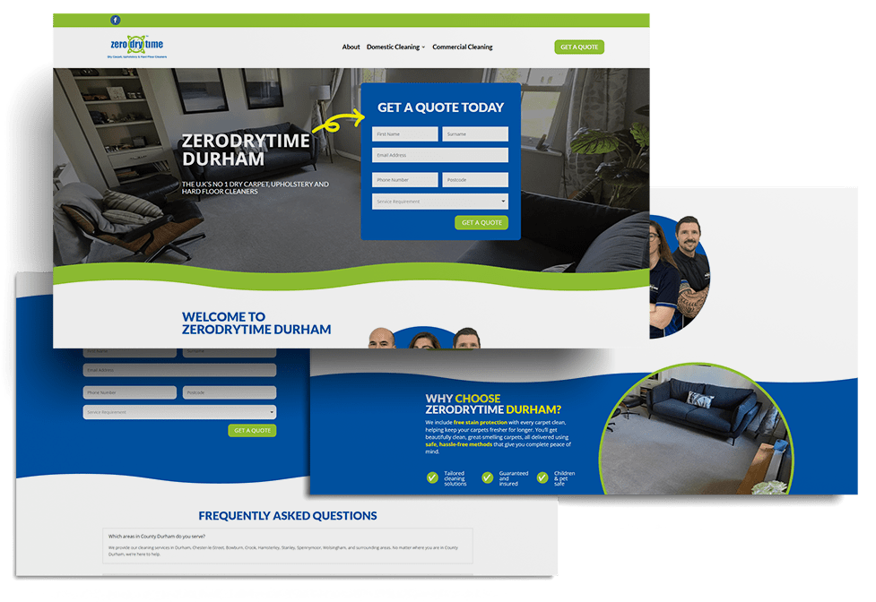 Web Page Mockup zdt durham | Web Page Mockup zdt durham