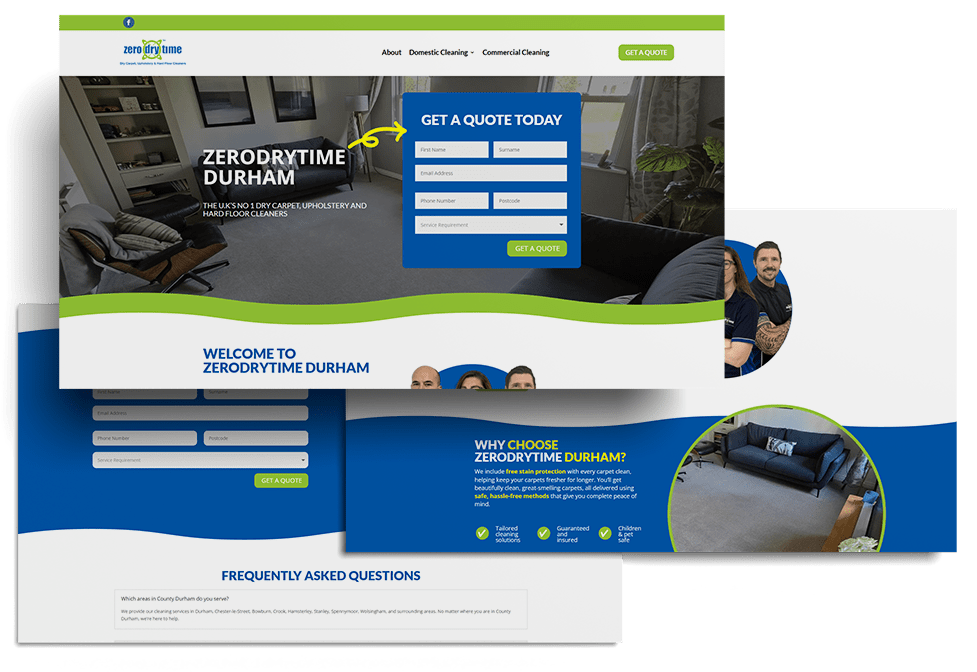 Web Page Mockup zdt durham | Web Page Mockup zdt durham