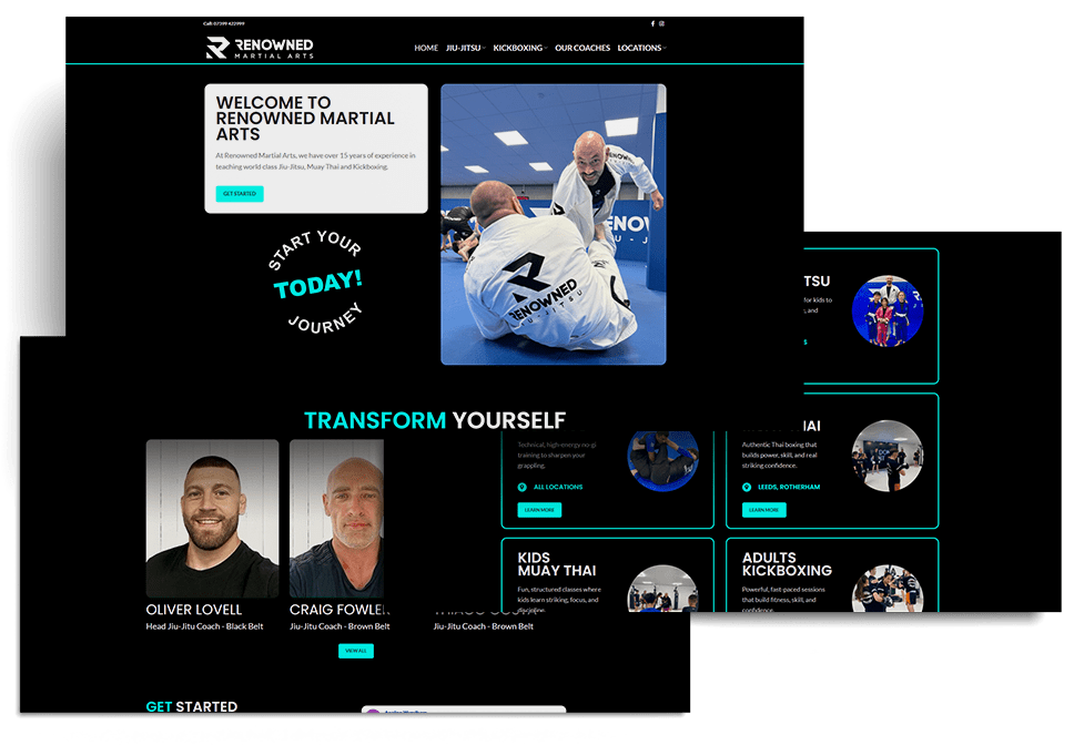 Renowned Web Page Mockup | Renowned Web Page Mockup