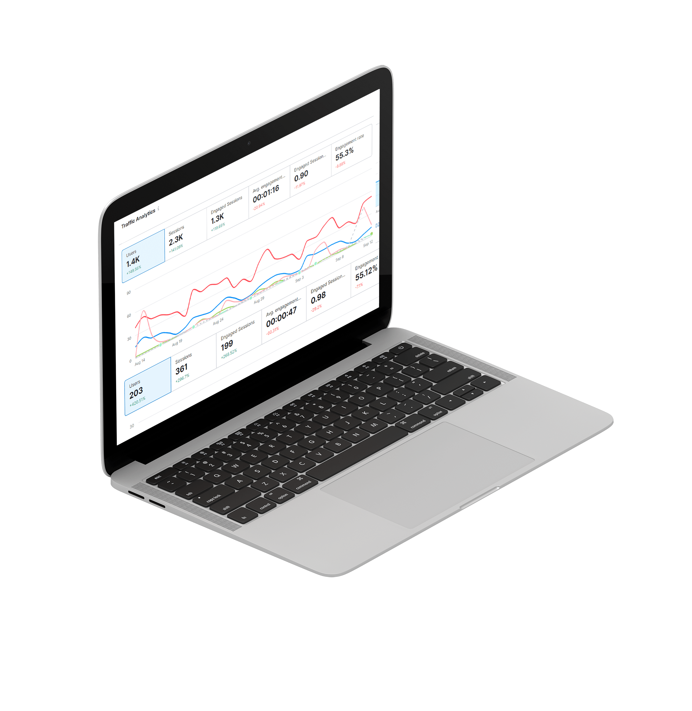 WHM Server on a computer with a blue blob background