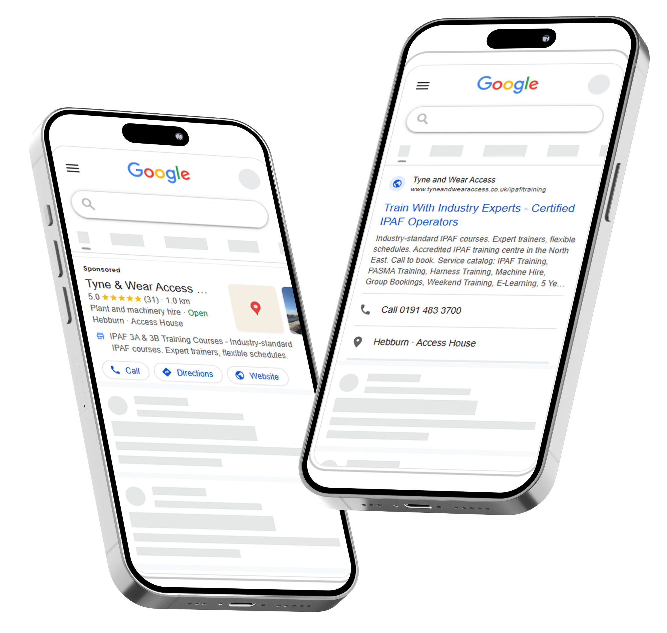 Lings Car's PPC posts with a phone on an orange blob background